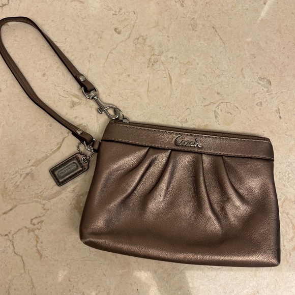 Coach bronze wristlet - Picture 1 of 4